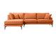 Colțar Fix AZURRO, 280x90/180x85 cm Stanga Portocaliu-Mystery Prestige Home
