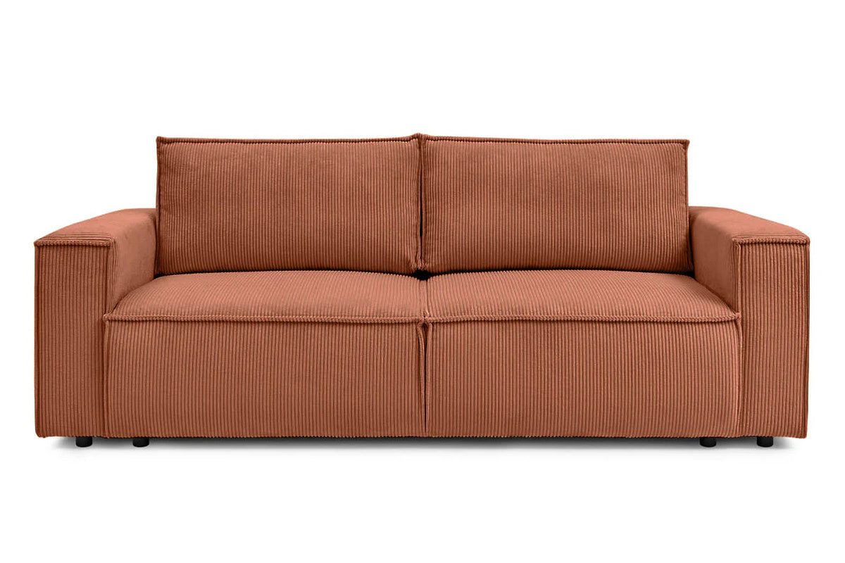 Canapea Extensibilă 3 locuri CLOUD, cu ladă de depozitare, 240x87x85 cm Caramiziu-Zoom Prestige Home