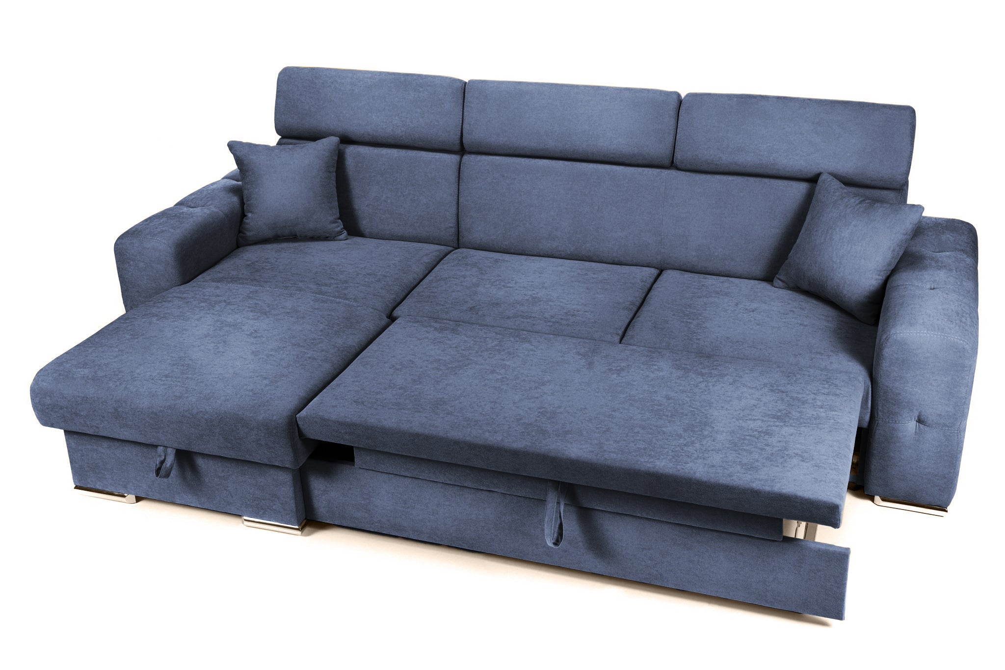 Colțar Extensibil BELLAGIO, șezlong interschimbabil, cu ladă de depozitare, cu tetiere reglabile, 280x170x100 cm Prestige Home