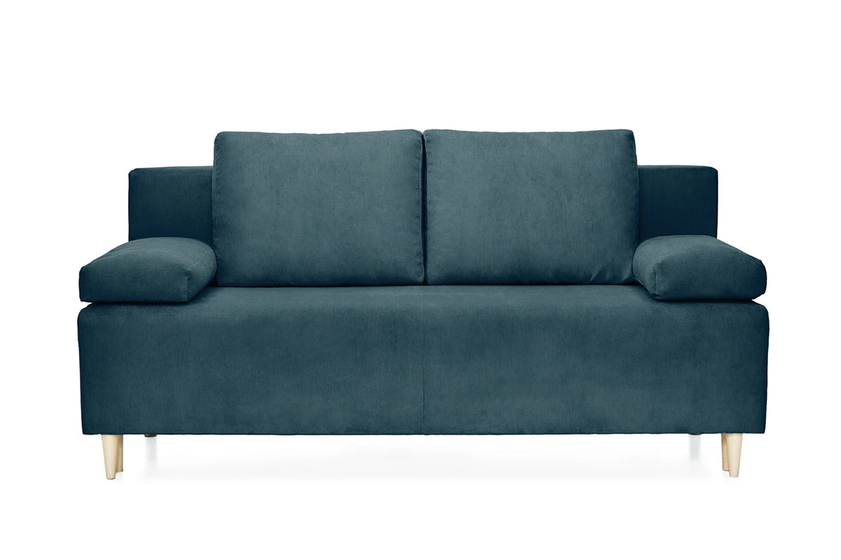 Canapea Extensibilă 3 locuri CANDY, cu ladă de depozitare, 190x95x100 cm Albastru-Fjord Prestige Home