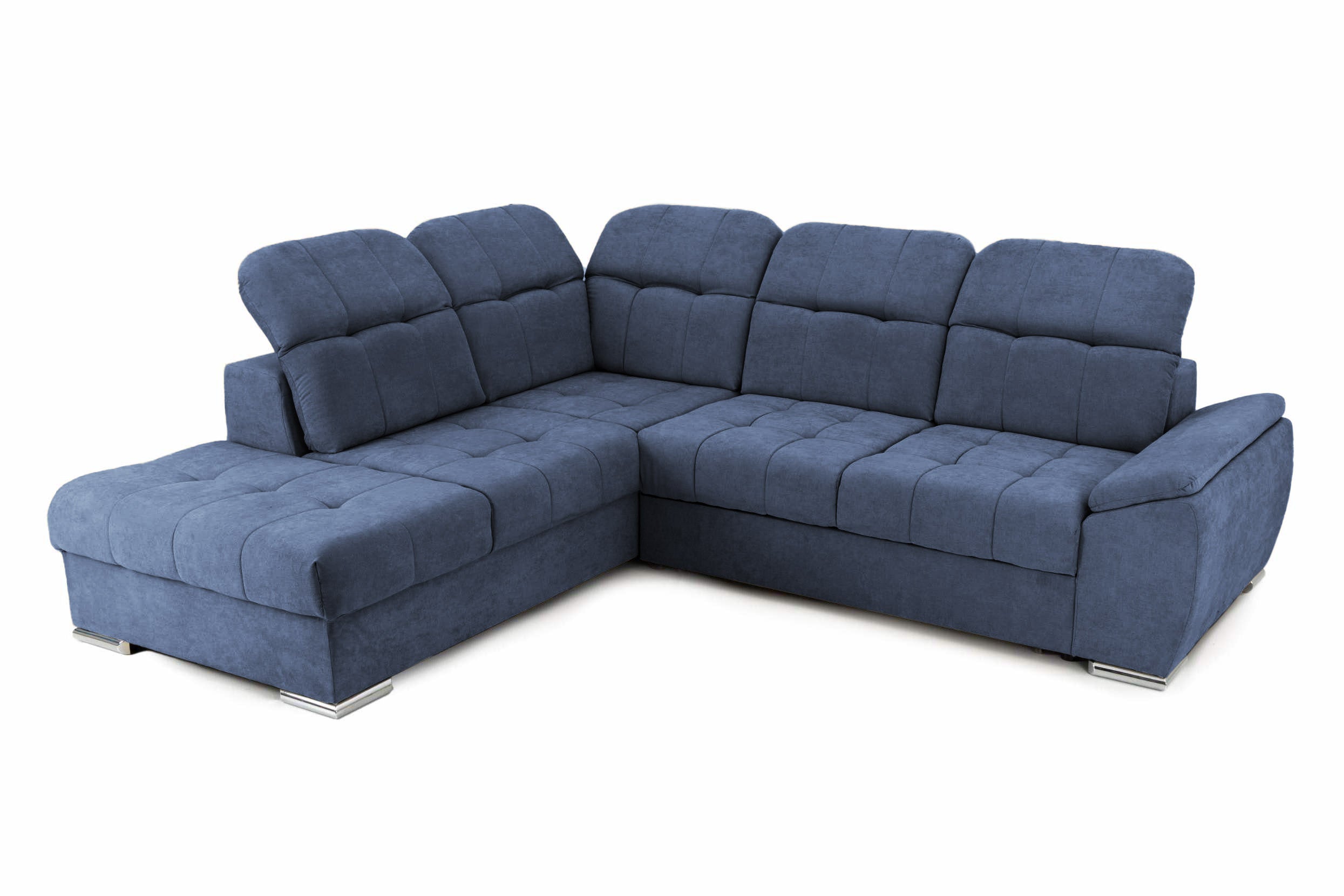 Colțar Extensibil ENZO, cu tetiere, variante stânga/dreapta, 255x220x100 cm Prestige Home