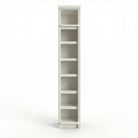 Bibliotecă Soeren din lemn masiv de pin, 7 rafturi, 40×29×220 cm – alb crem Arboteca