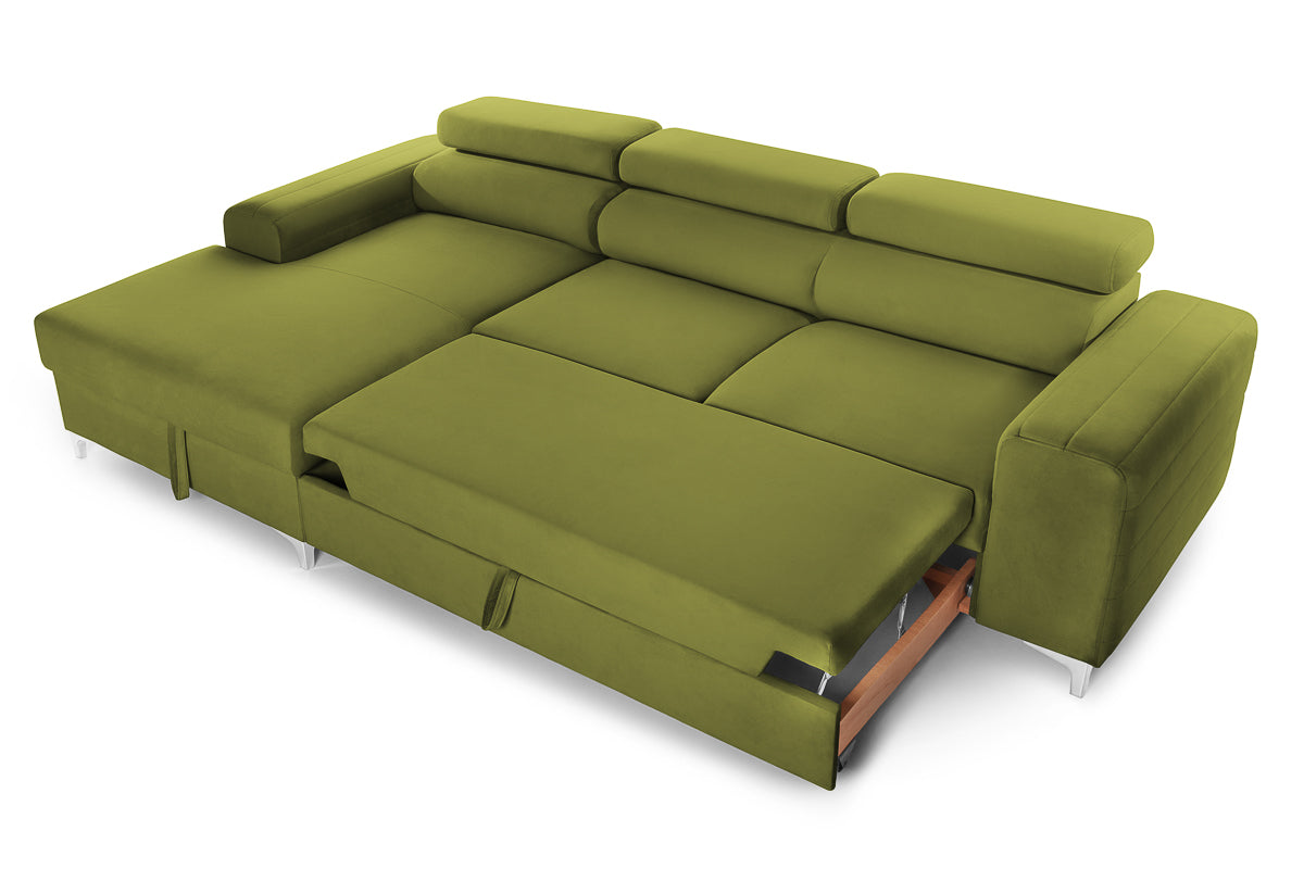 Colțar Extensibil LOFT NEW, cu lada depozitare, tetiere reglabile, 290x170x95 cm Prestige Home
