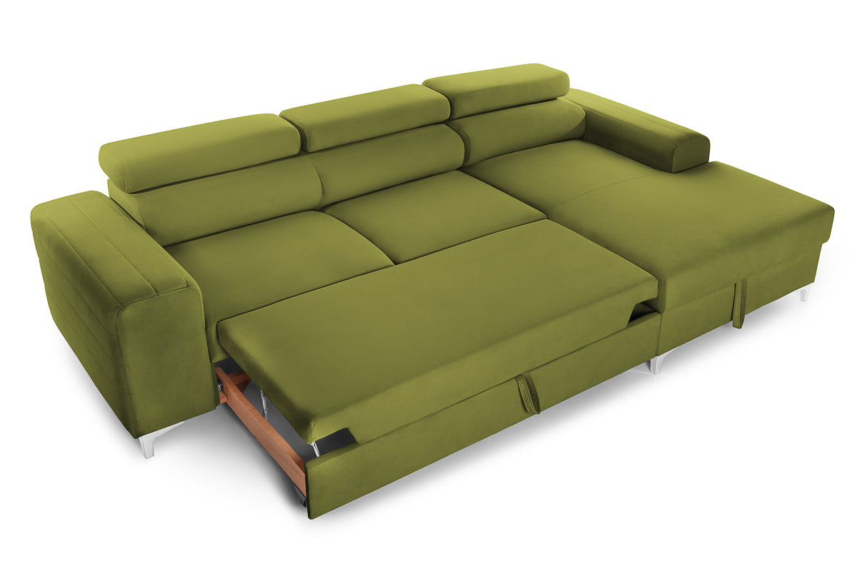 Colțar Extensibil LOFT NEW, cu lada depozitare, tetiere reglabile, 290x170x95 cm Prestige Home