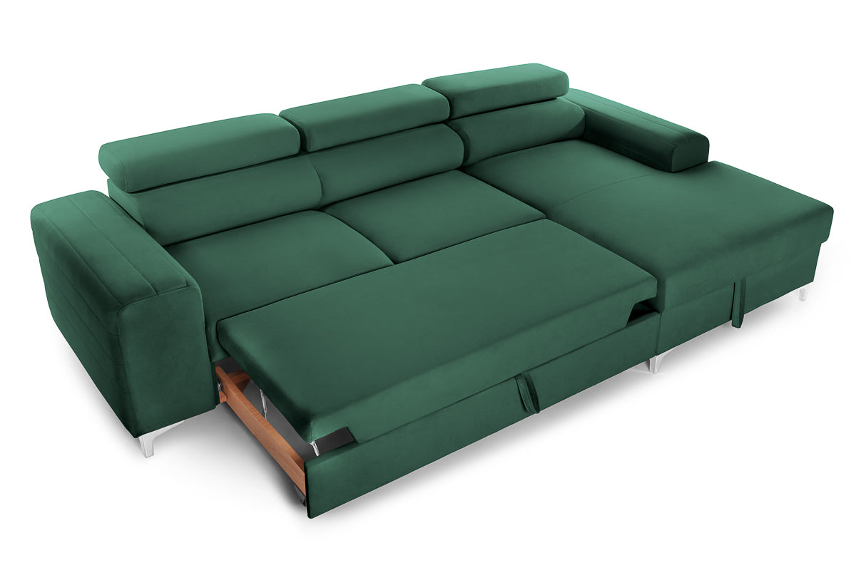 Colțar Extensibil LOFT NEW, cu lada depozitare, tetiere reglabile, 290x170x95 cm Prestige Home