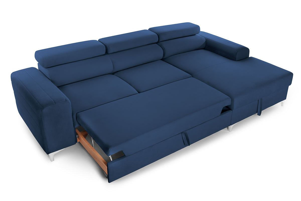 Colțar Extensibil LOFT NEW, cu lada depozitare, tetiere reglabile, 290x170x95 cm Prestige Home