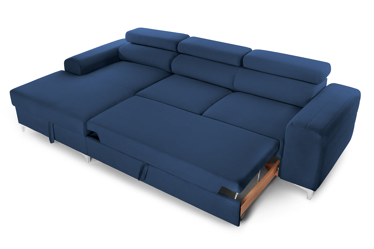 Colțar Extensibil LOFT NEW, cu lada depozitare, tetiere reglabile, 290x170x95 cm Prestige Home
