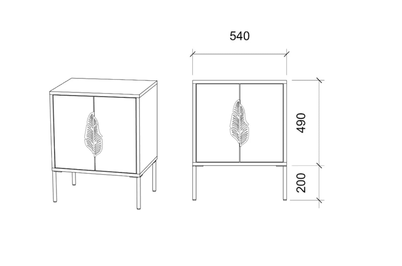Noptiera Ayana, Albastru/Auriu Arboteca