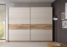 Dulap cu uși glisante Cadore, 2 uși, PAL, Champagne / Stejar Montana, 270×60×210 cm Arboteca