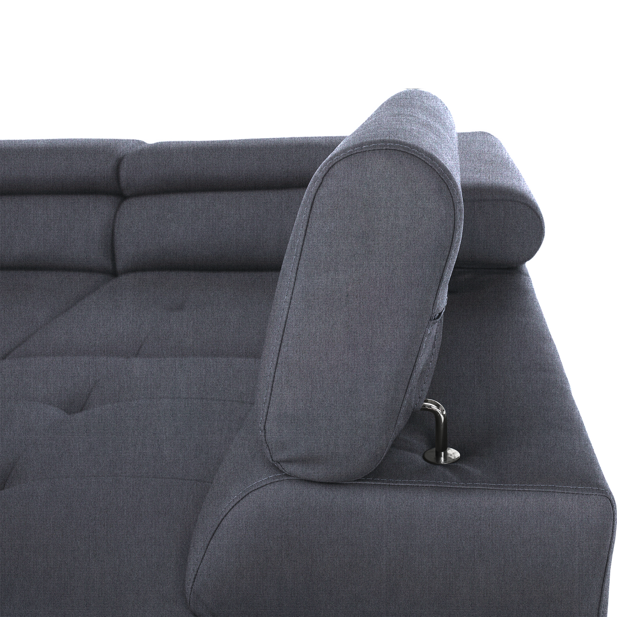 Set canapea cu spațiu de depozitare COMO, gri, pe dreapta, 275x225x71 cm Kondela