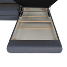 Set canapea cu spațiu de depozitare COMO, gri, pe dreapta, 275x225x71 cm Kondela