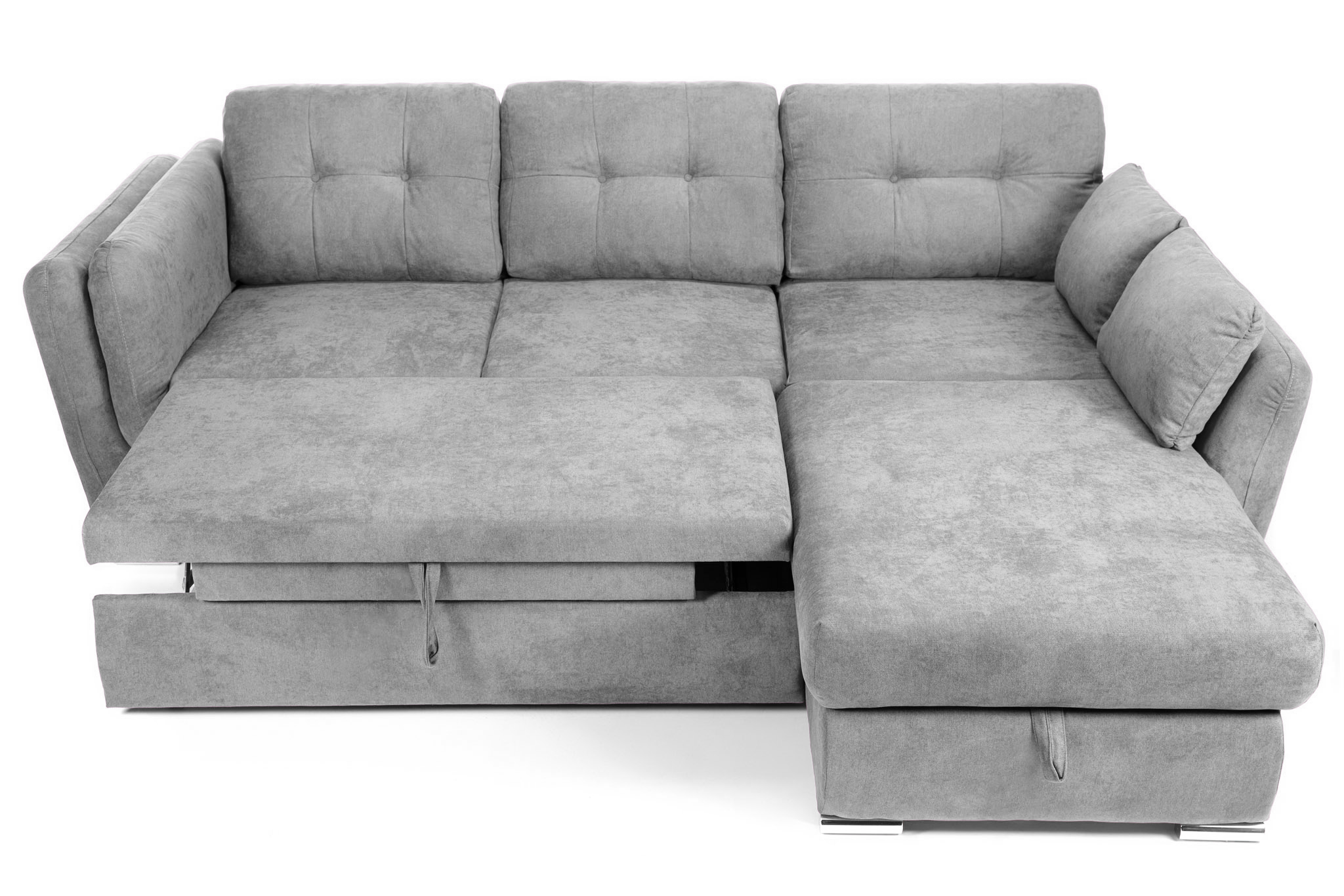 Colțar Extensibil JAZZ, cu ladă depozitare,  245 x 205 x 90 cm, #color_Gri-deschis-enjoy