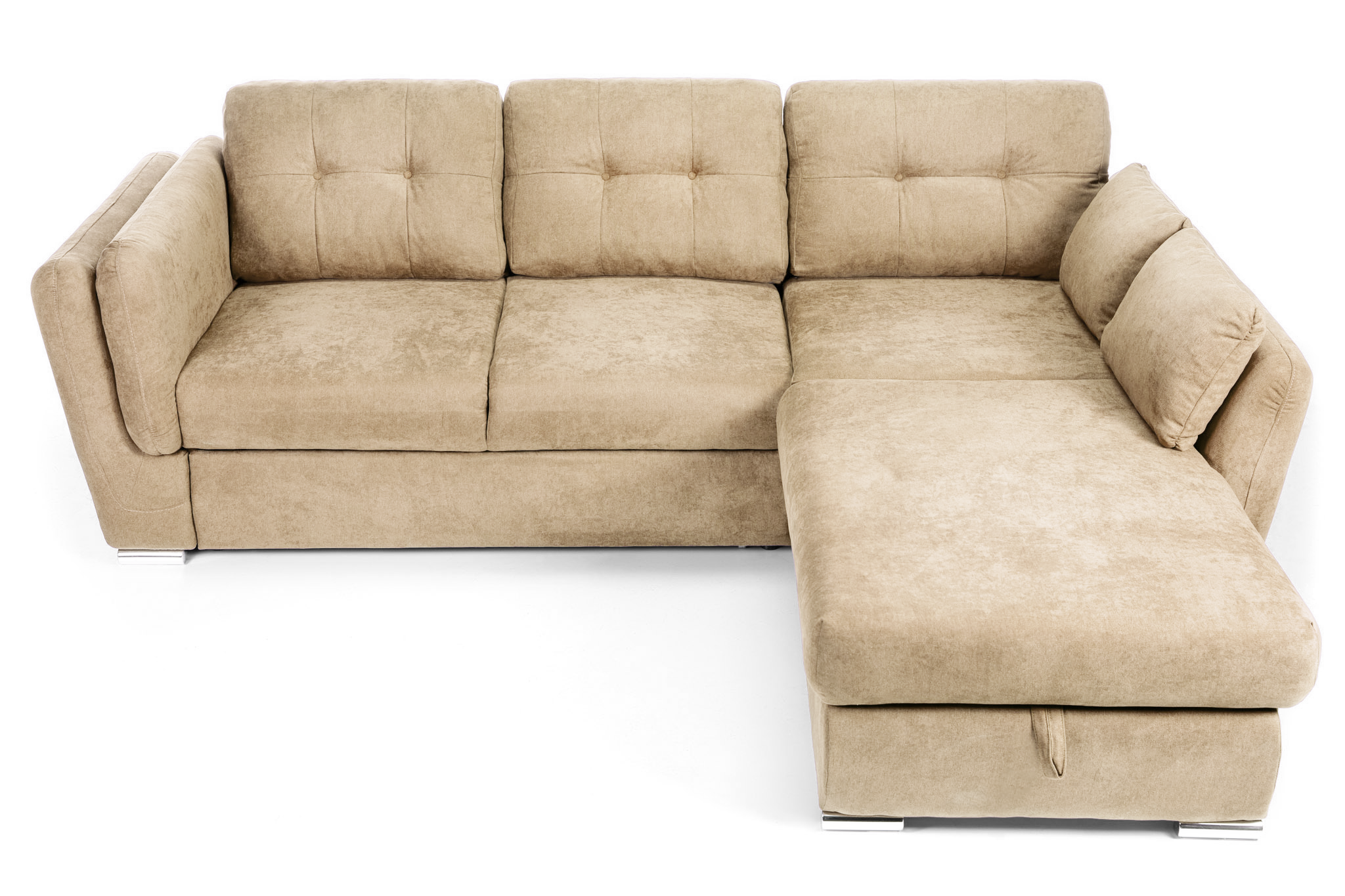 Colțar Extensibil JAZZ, cu ladă depozitare,  245 x 205 x 90 cm, #color_Bej-enjoy