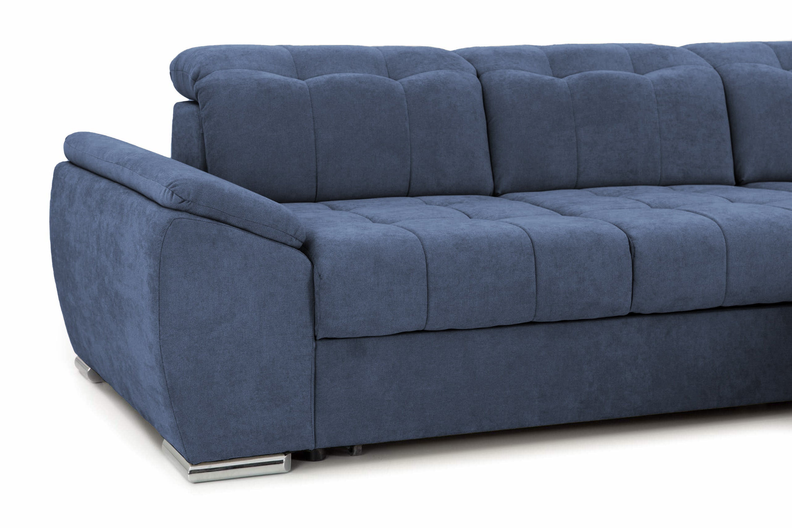 Colțar Extensibil ENZO, cu tetiere, variante stânga/dreapta, 255x220x100 cm Prestige Home