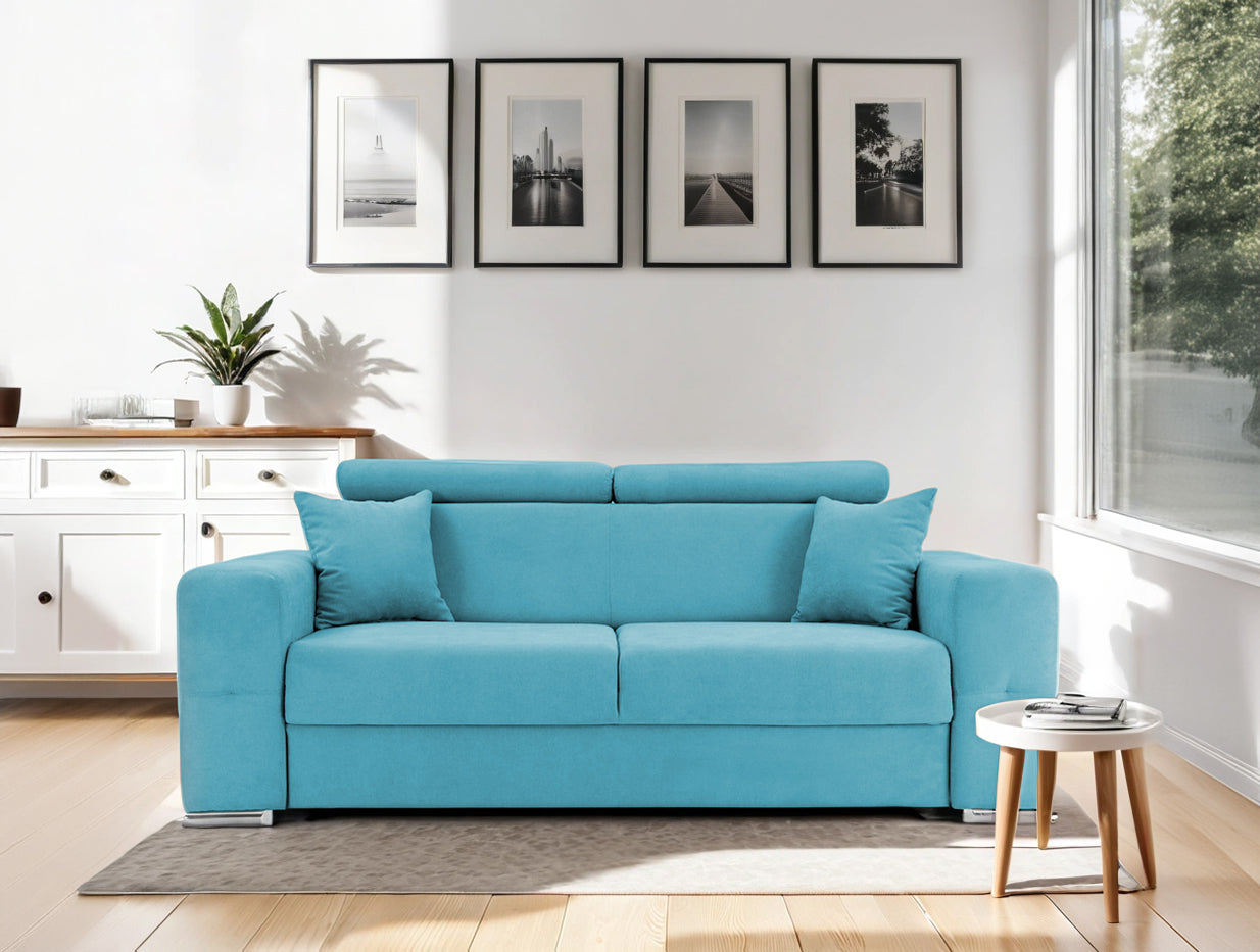 Canapea Fixă 2 locuri BELLAGIO, cu tetiere reglabile, 205x100x100 cm Prestige Home
