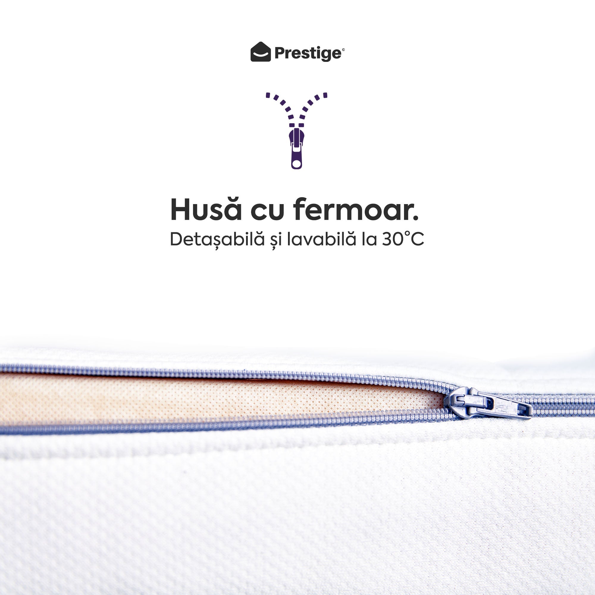 Saltea LAVENDER AIR HYGENE THERAPY,  husă detașabilă, superortopedică, cu spumă poliuretanică și arcuri, Grosime 25 cm