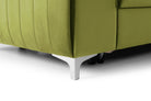 Canapea Extensibilă 3 locuri TIME, cu tetiere reglabile, cu suport lombar, 255x97x94 cm #color_Verde-Olive-Velluto