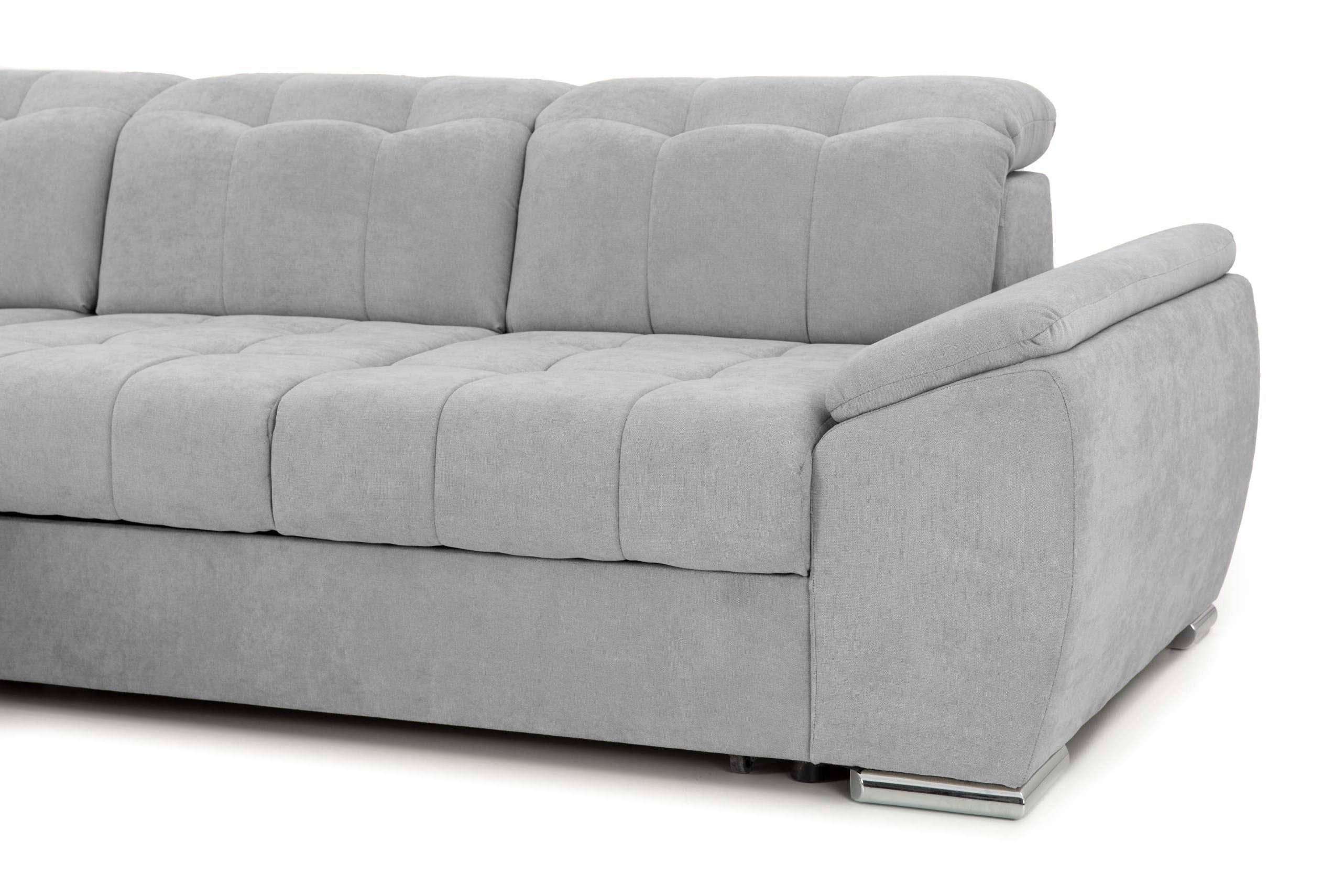Colțar Extensibil ENZO, cu tetiere, variante stânga/dreapta, 255x220x100 cm Prestige Home