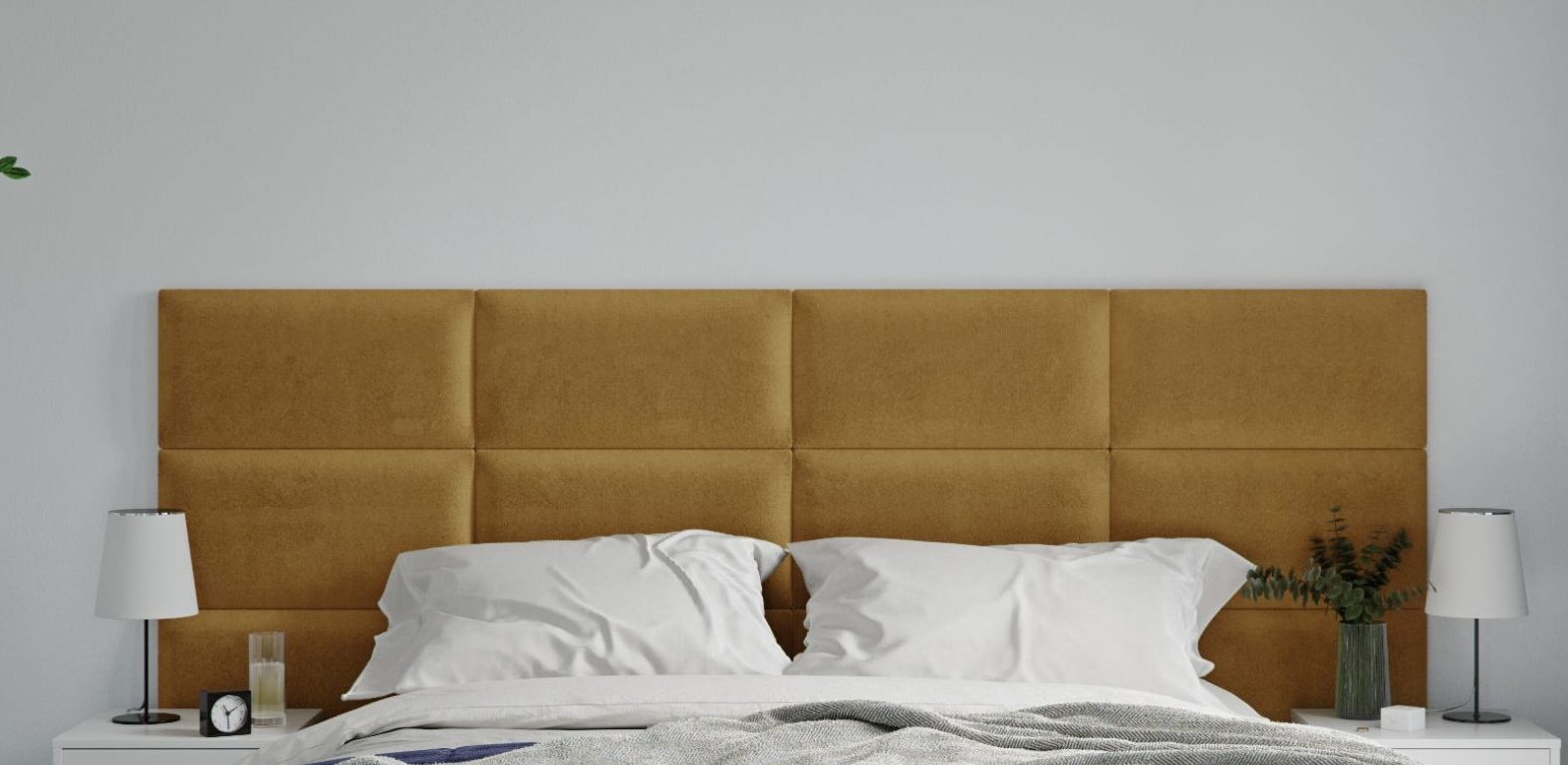 Panou decorativ tapitat galben 30 x 60 cm Arboteca