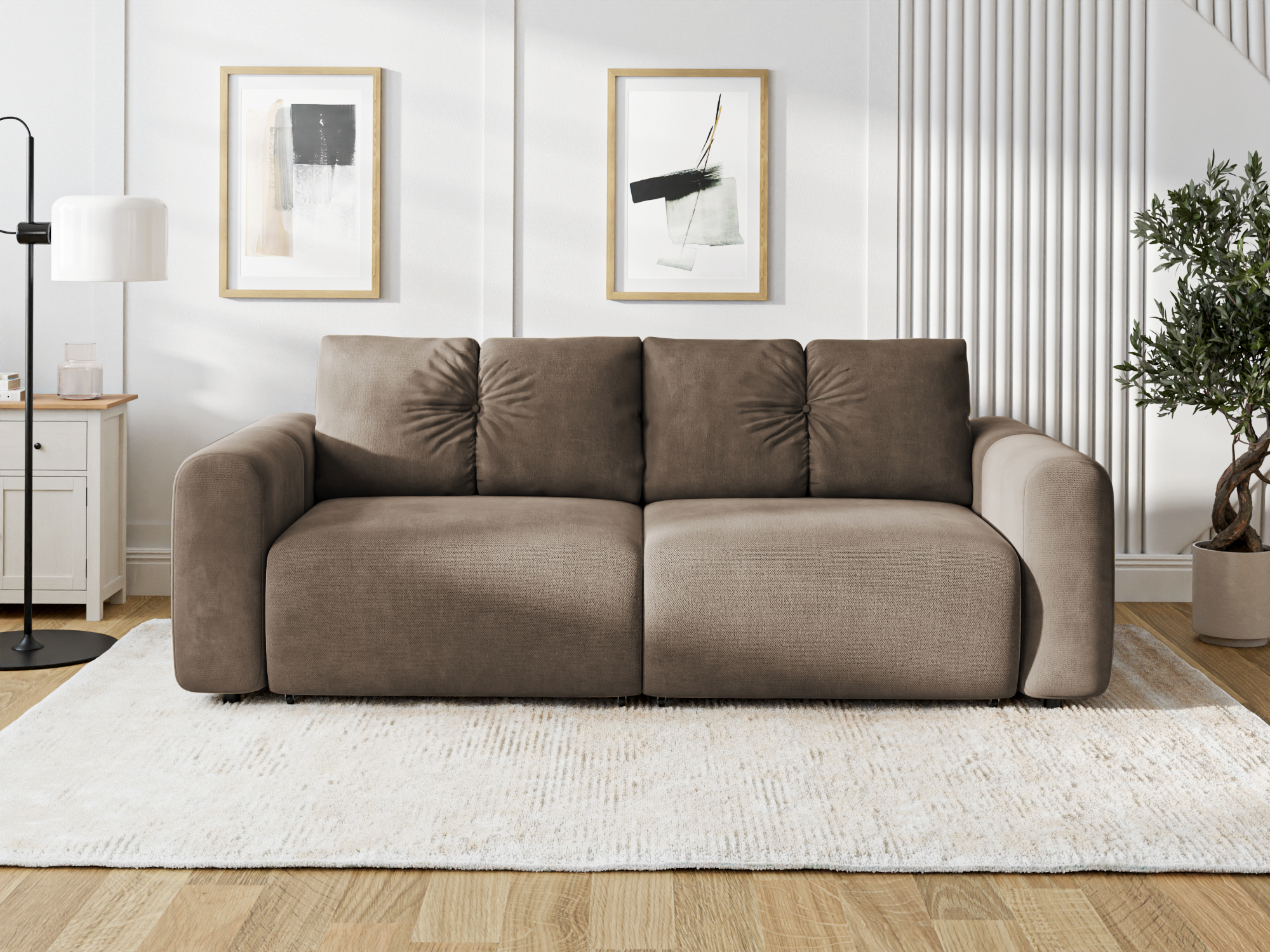 Canapea Extensibilă 3 locuri GEORGIA, cu 2 lăzi depozitare, 248x110x90 cm Prestige Home