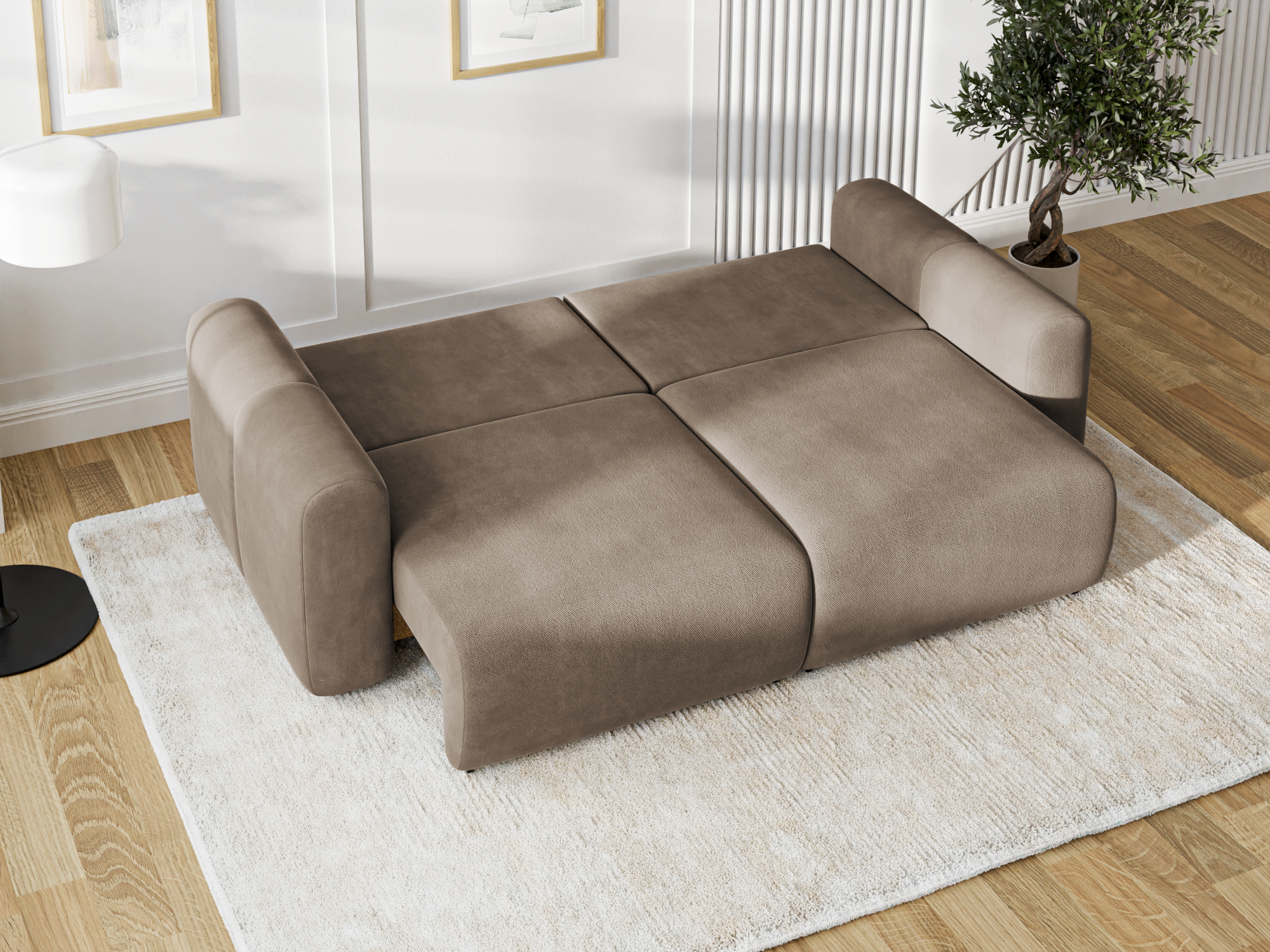 Canapea Extensibilă 3 locuri GEORGIA, cu 2 lăzi depozitare, 248x110x90 cm Prestige Home