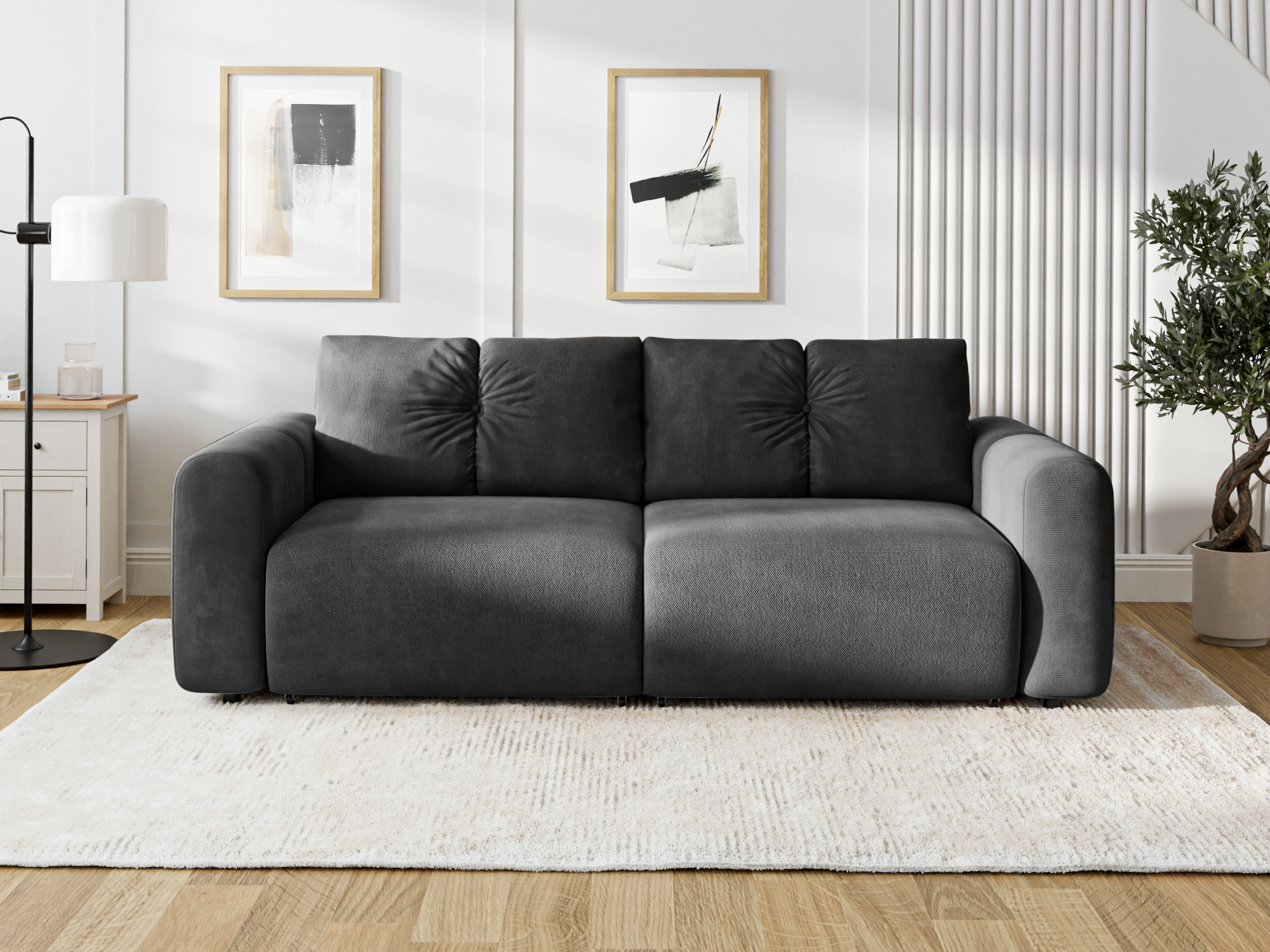 Canapea Extensibilă 3 locuri GEORGIA, cu 2 lăzi depozitare, 248x110x90 cm Prestige Home