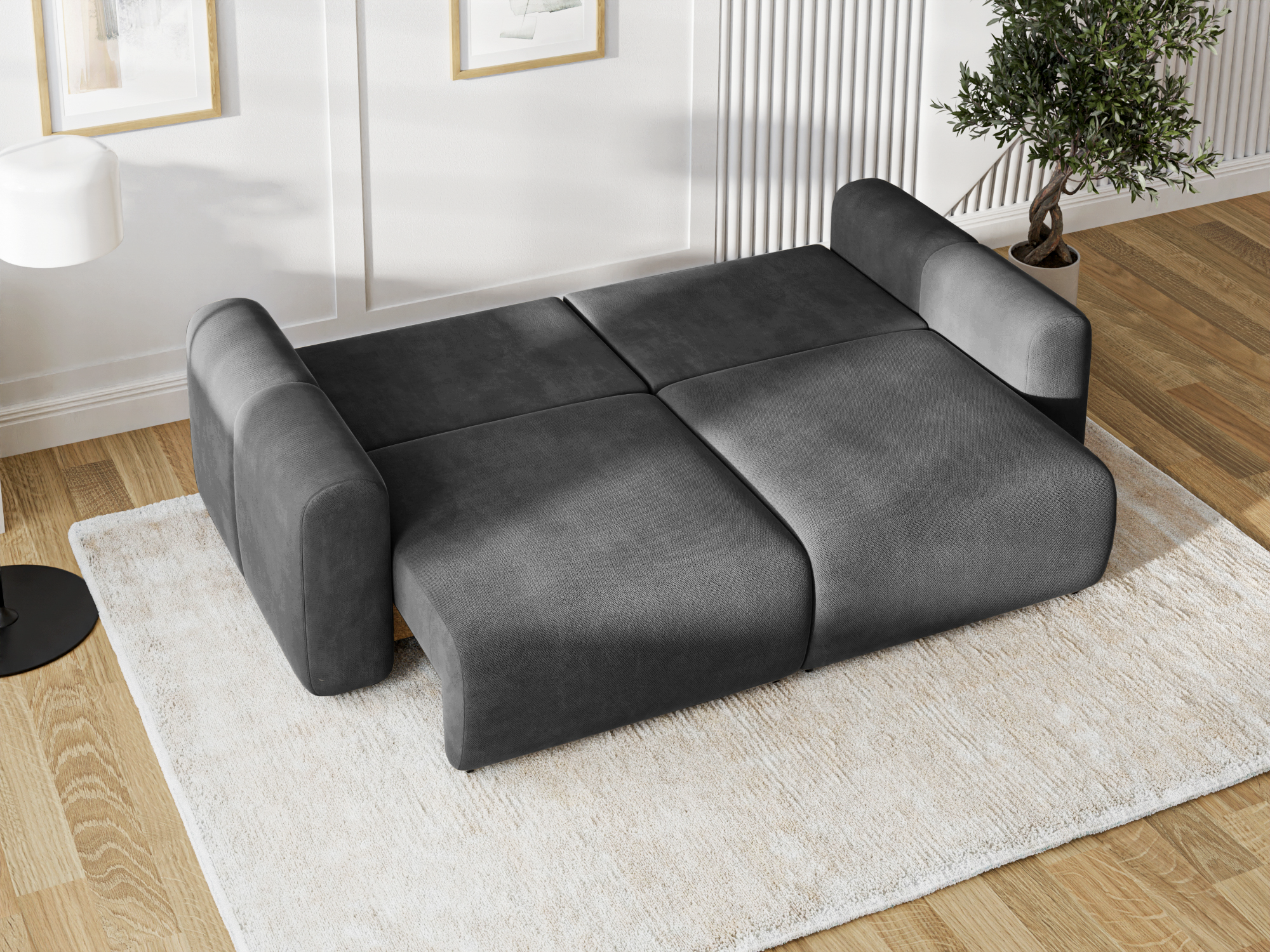 Canapea Extensibilă 3 locuri GEORGIA, cu 2 lăzi depozitare, 248x110x90 cm Prestige Home