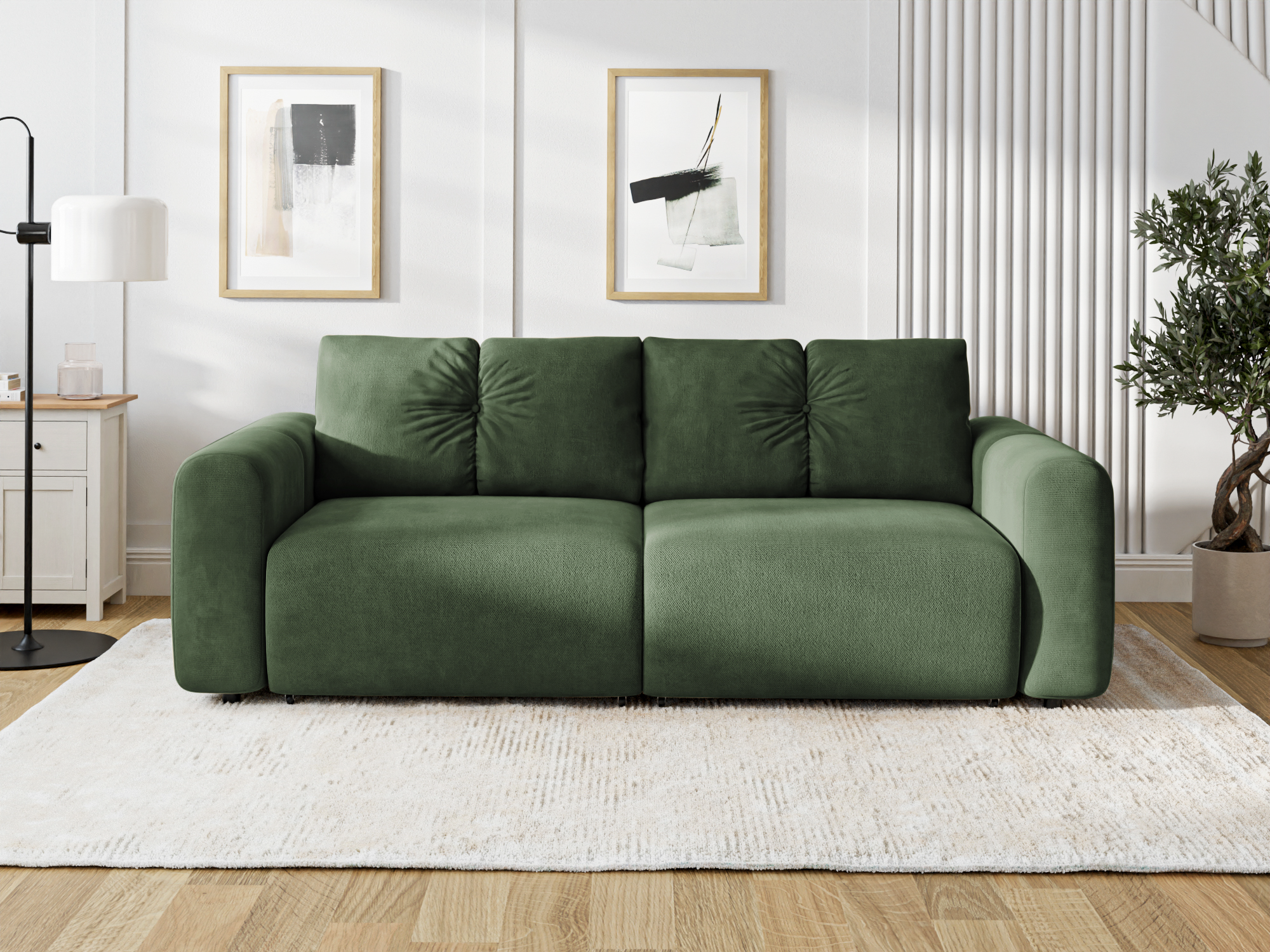 Canapea Extensibilă 3 locuri GEORGIA, cu 2 lăzi depozitare, 248x110x90 cm Prestige Home