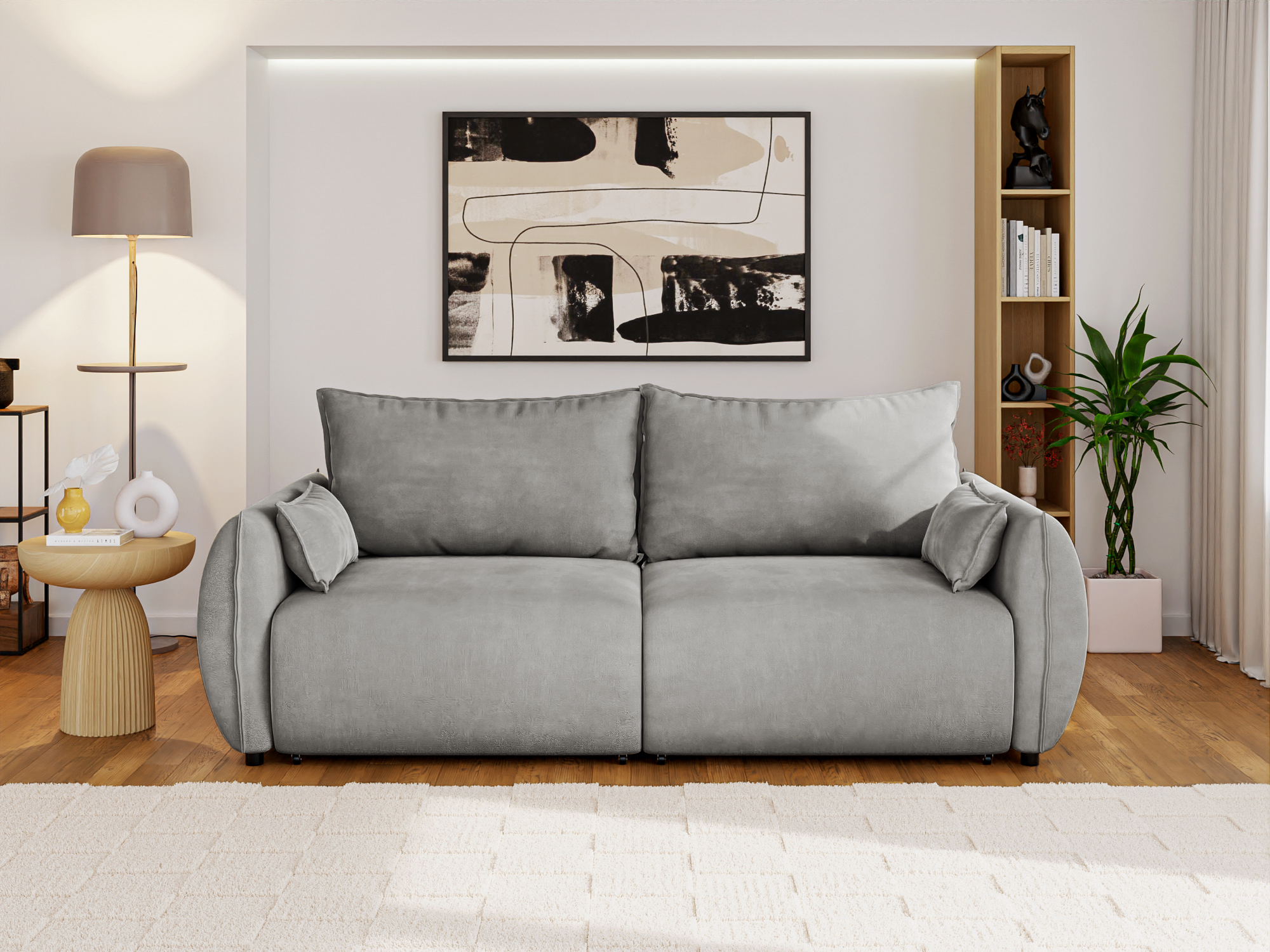 Canapea Extensibilă 3 locuri OSAKA, cu ladă depozitare, 238x110x90 cm Prestige Home