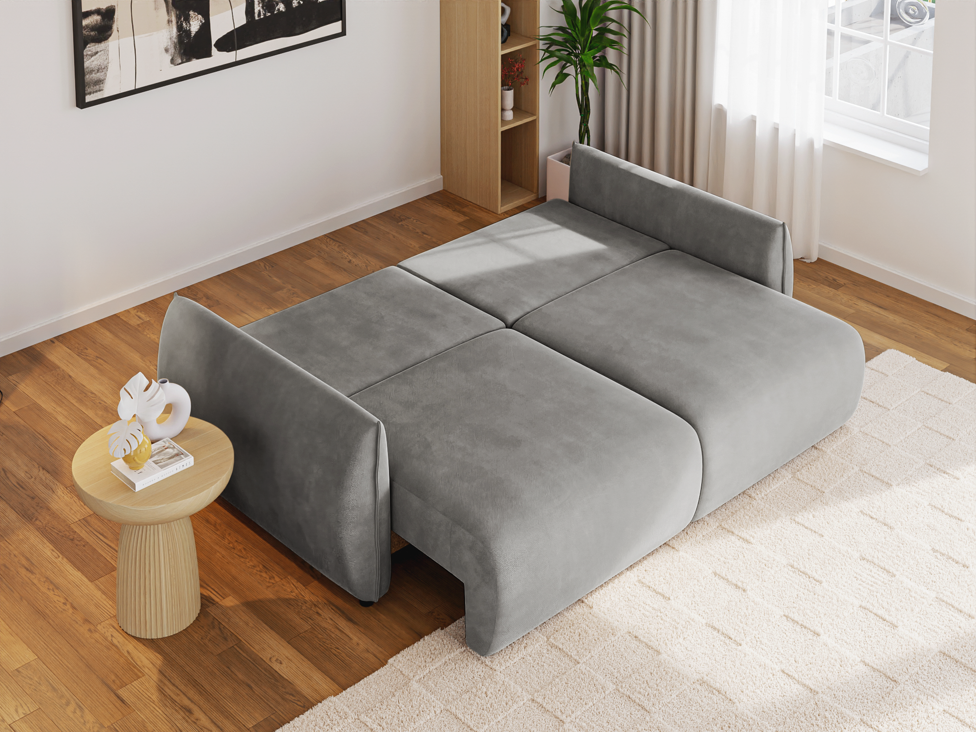 Canapea Extensibilă 3 locuri OSAKA, cu ladă depozitare, 238x110x90 cm Prestige Home