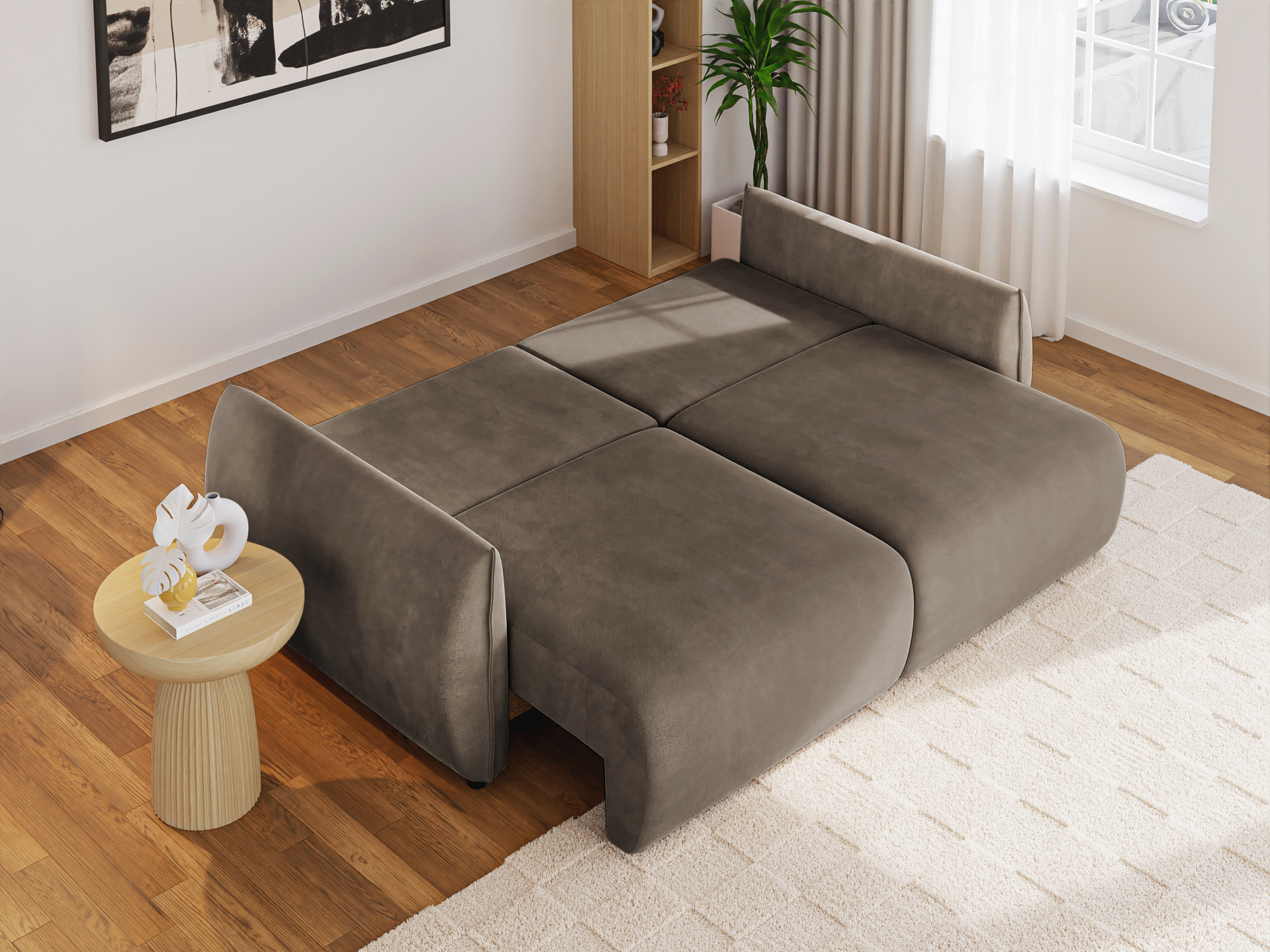 Canapea Extensibilă 3 locuri OSAKA, cu ladă depozitare, 238x110x90 cm Prestige Home