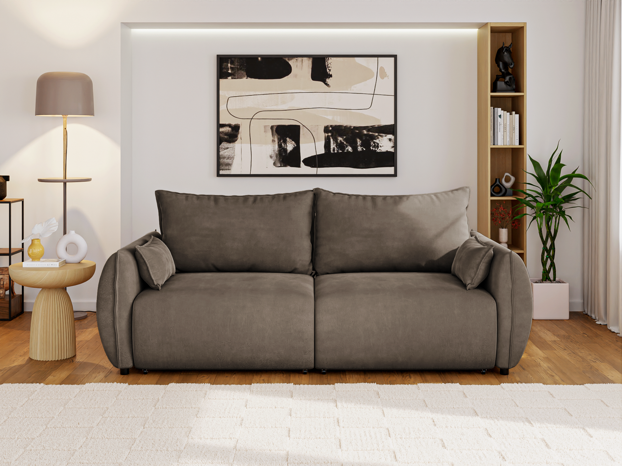 Canapea Extensibilă 3 locuri OSAKA, cu ladă depozitare, 238x110x90 cm Prestige Home