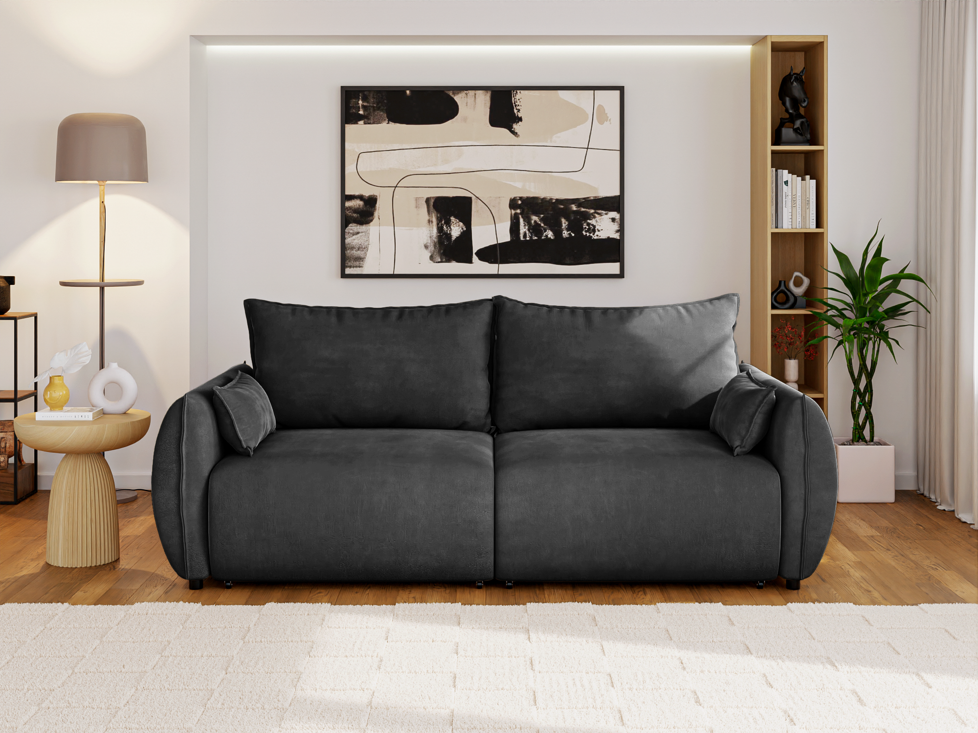 Canapea Extensibilă 3 locuri OSAKA, cu ladă depozitare, 238x110x90 cm Prestige Home