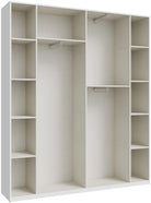 Dulap Forte cu 4 uși, alb, 177×210×42 cm, adâncime redusă Arboteca