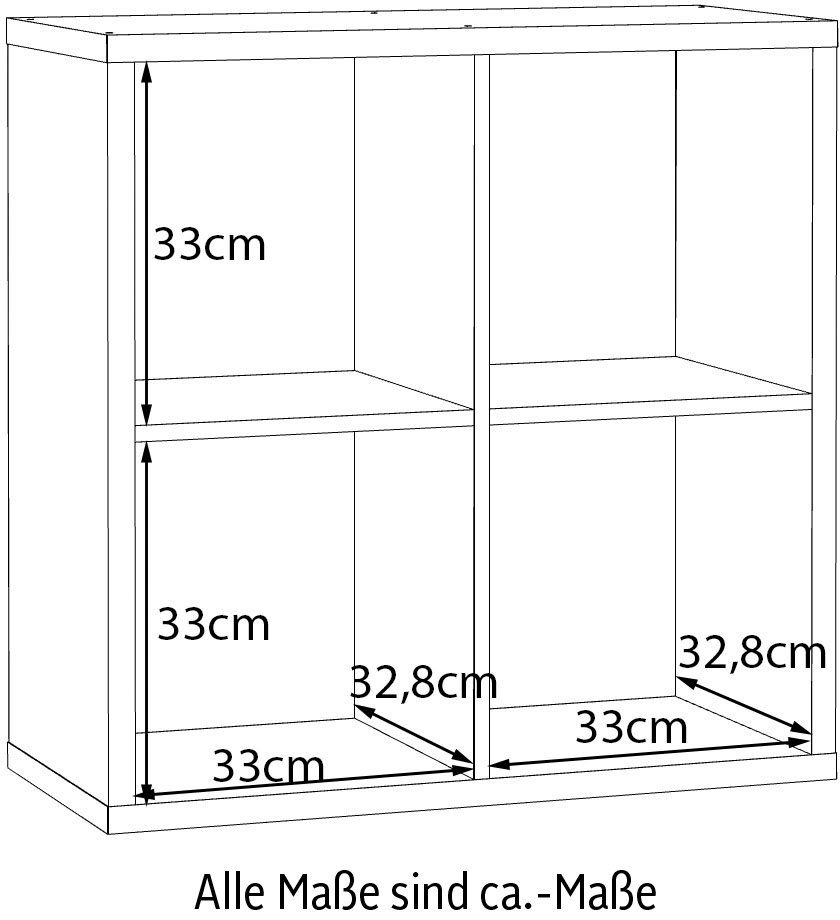 Etajeră Mauro FORTE, alb, 4 compartimente, montare pe perete Arboteca