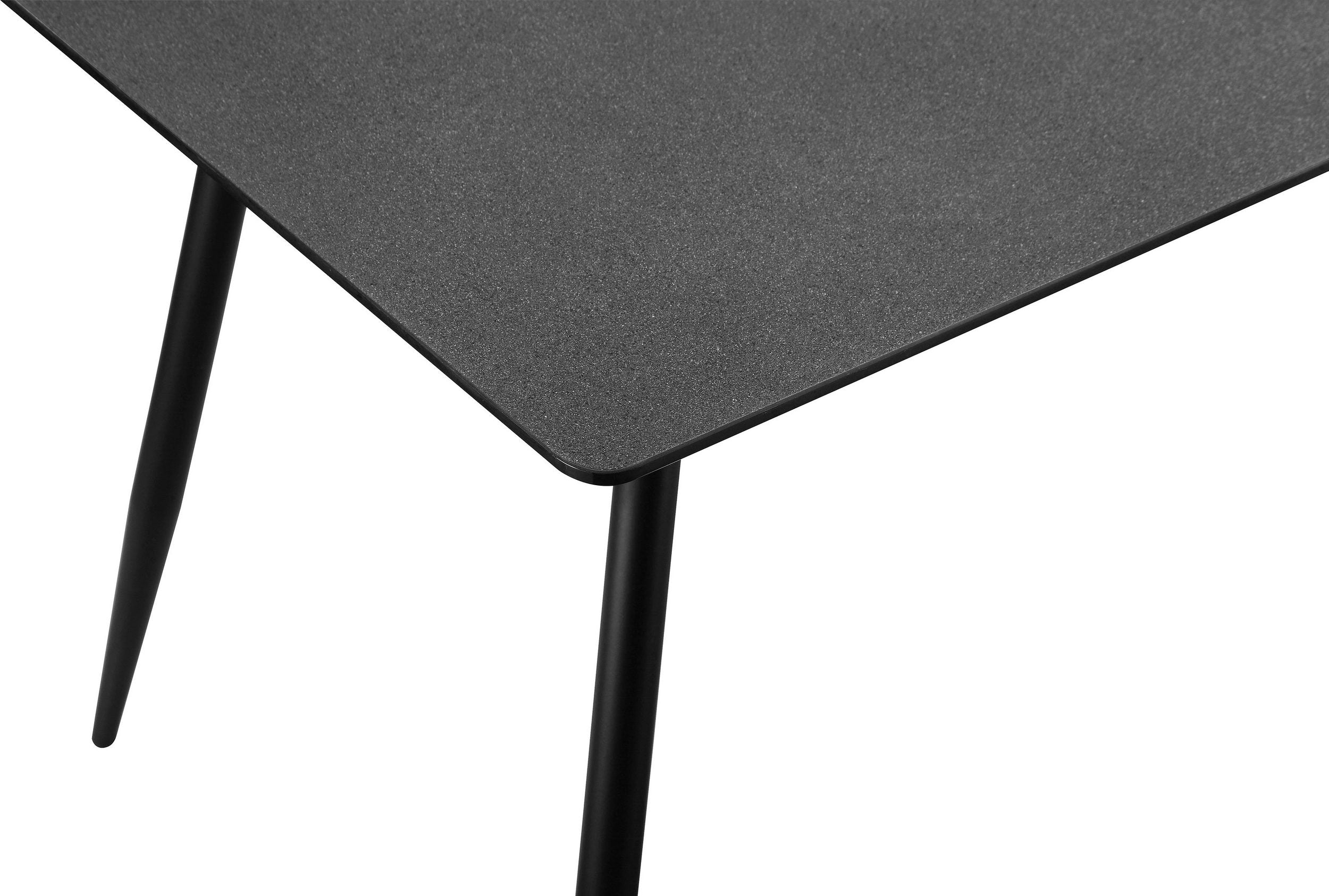 Masă Irving 150 cm, blat sticlă, cadru negru Arboteca