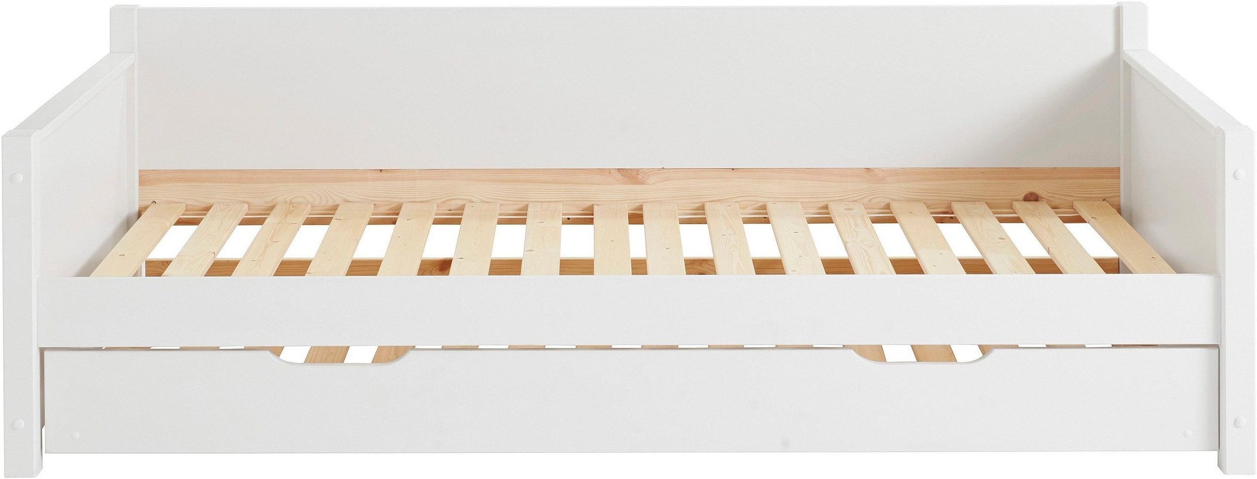 Pat Tipo cu sertar pat , 90 x 200 cm , Lemn Masiv , Alb Arboteca