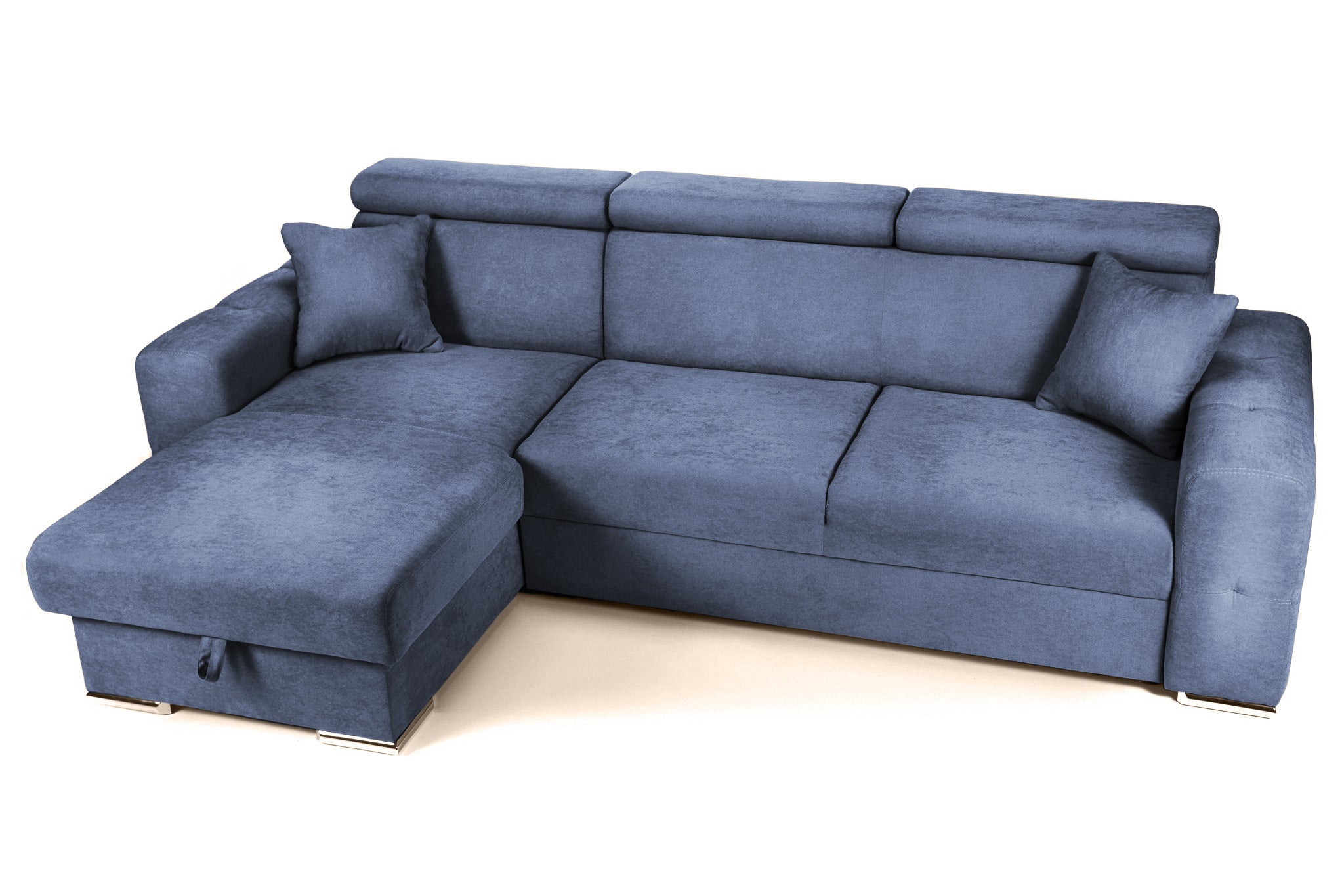 Colțar Extensibil BELLAGIO, șezlong interschimbabil, cu ladă de depozitare, cu tetiere reglabile, 280x170x100 cm Prestige Home