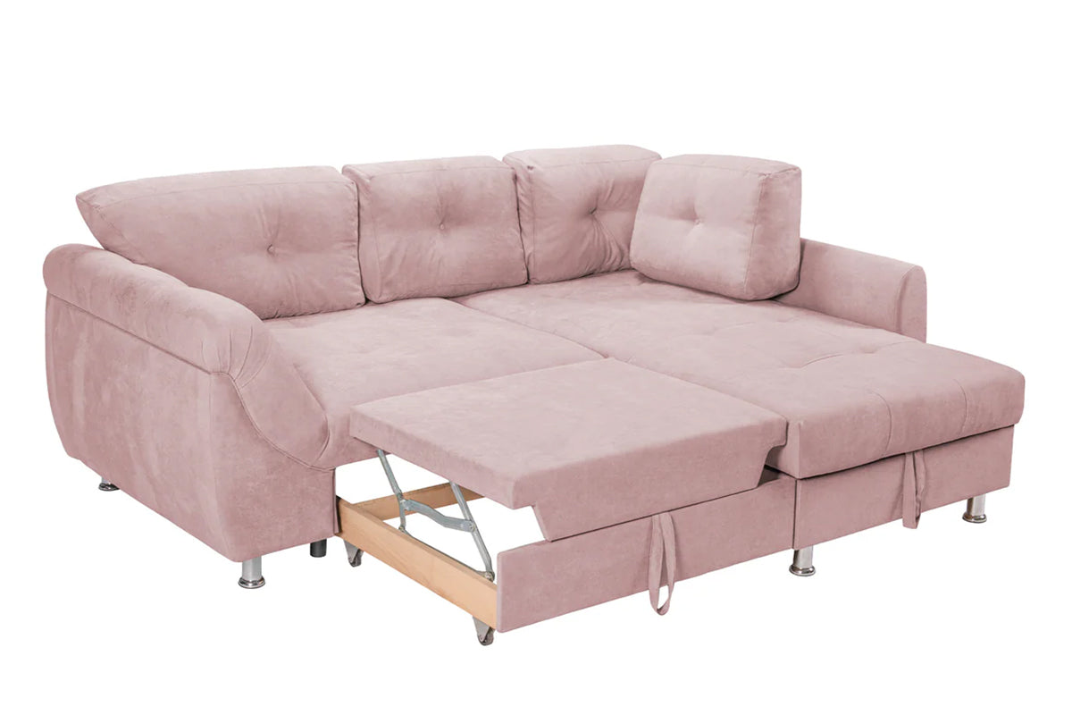 Colțar Extensibil MERLIN, cu lada depozitare, variante stânga/dreapta, 230 x 190 x 93 cm Prestige Home