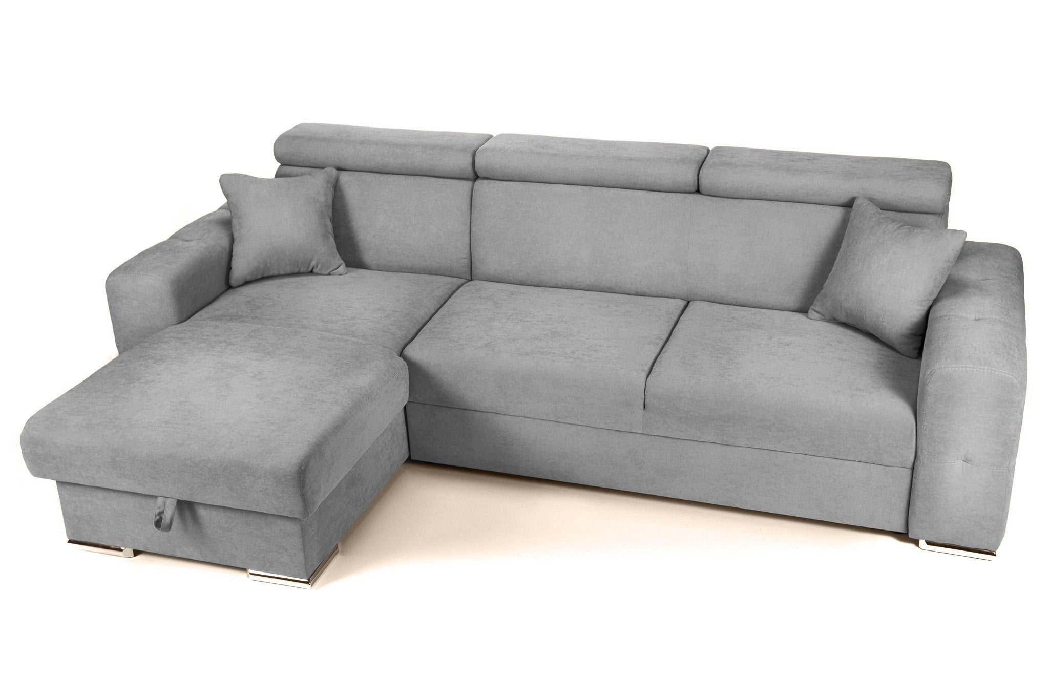 Colțar Extensibil BELLAGIO, șezlong interschimbabil, cu ladă de depozitare, cu tetiere reglabile, 280x170x100 cm Prestige Home