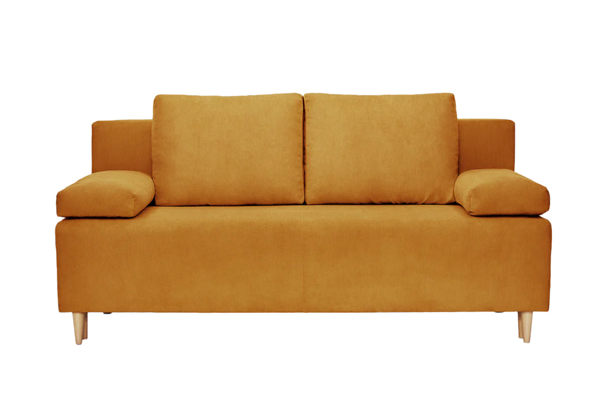 Canapea Extensibilă 3 locuri CANDY, cu ladă de depozitare, 190x95x100 cm Galben-Mustar-Fjord Prestige Home