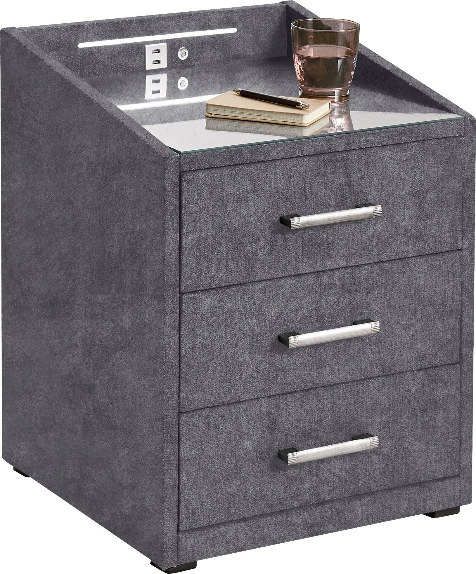 Noptieră tapițată Moon Arboteca