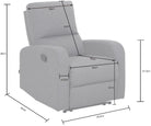 Fotoliu recliner Tournay cu suport picioare, textil gri închis Arboteca