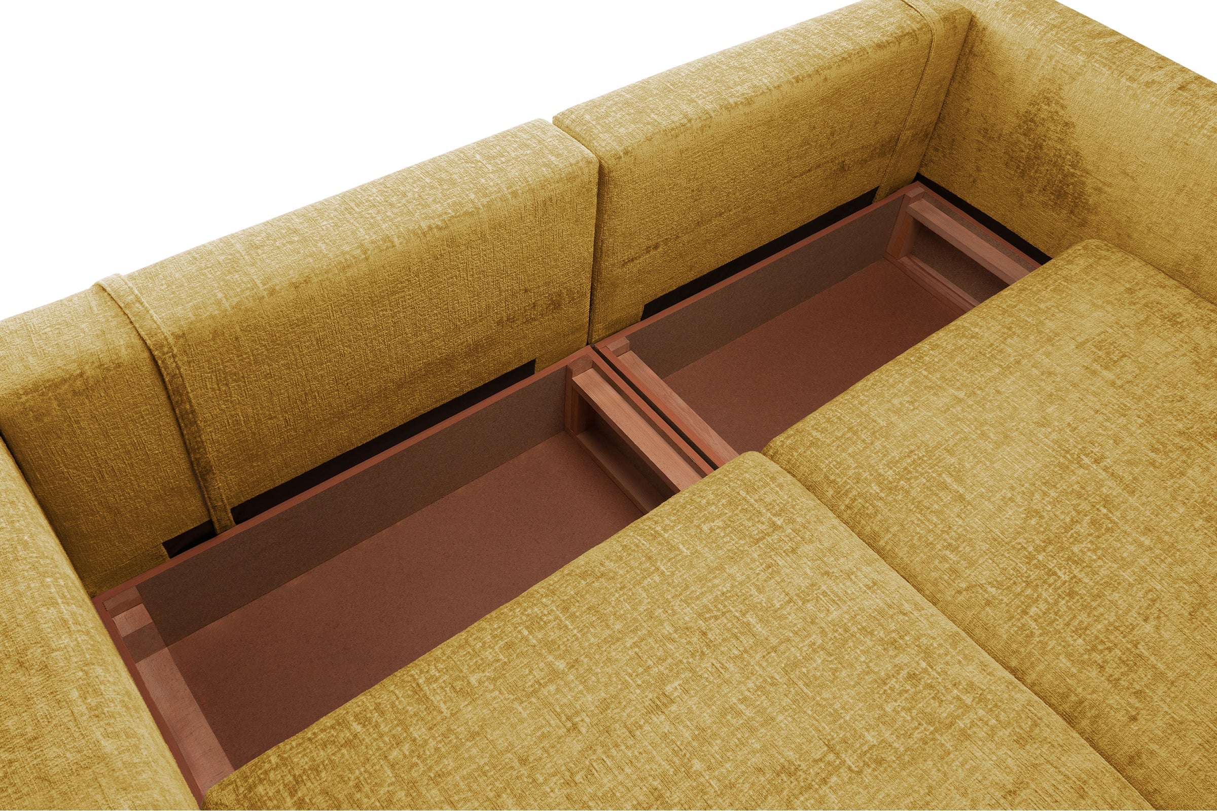Canapea Extensibilă 5 locuri ZANETTO, cu 3 lăzi depozitare, 340x103x70 cm Prestige Home