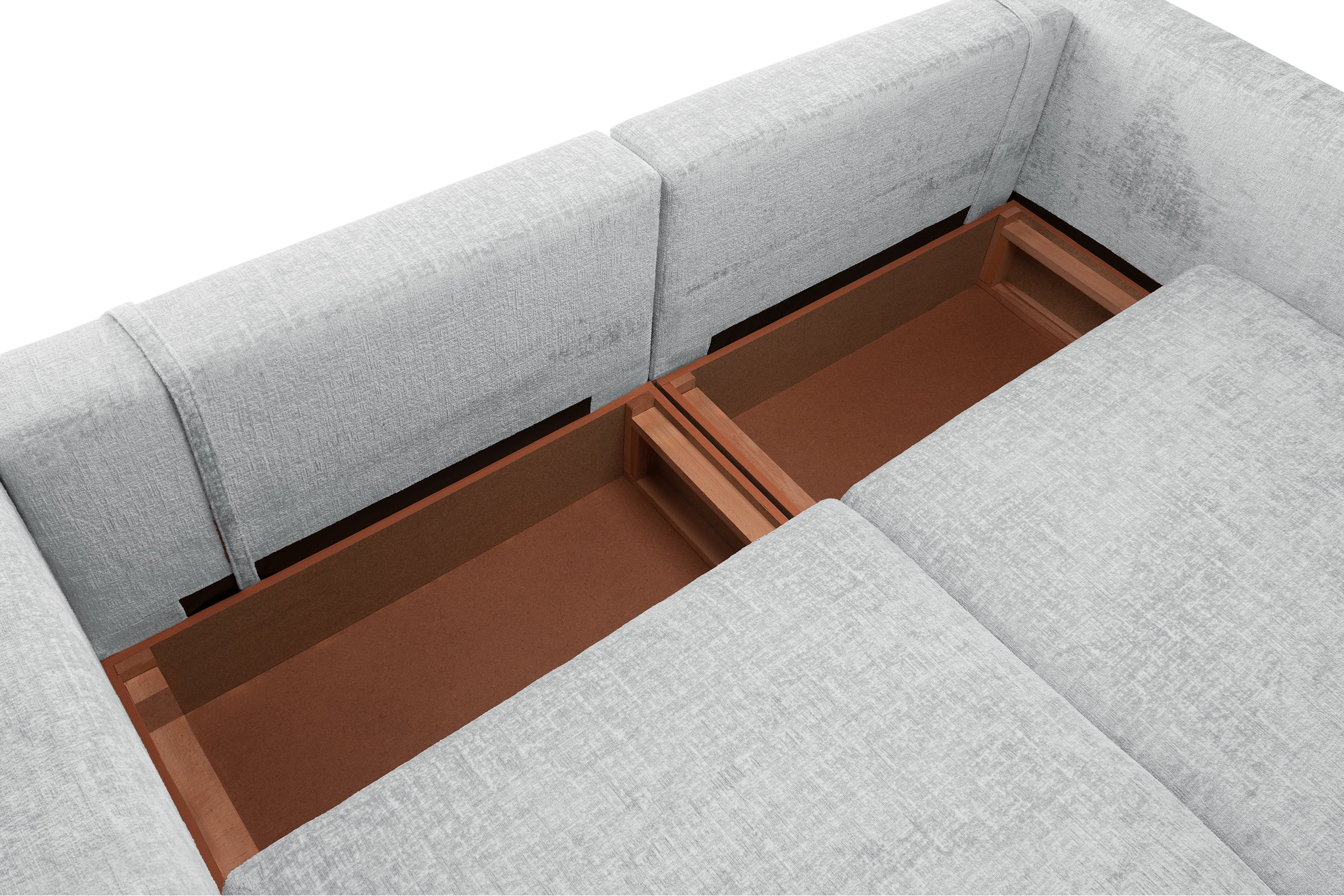 Canapea Extensibilă 5 locuri ZANETTO, cu 3 lăzi depozitare, 340x103x70 cm Prestige Home