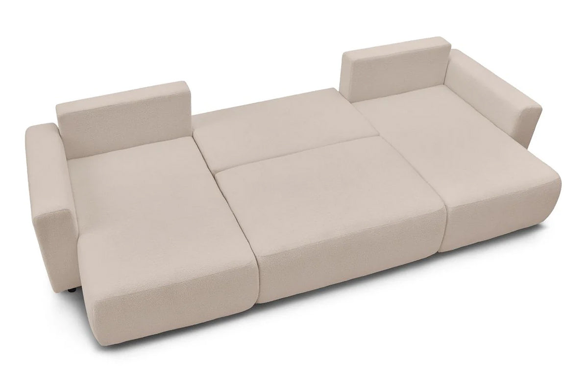 Colțar Extensibil, în formă de U, LIVIGNO, cu ladă de depozitare, 347x154x80 cm Prestige Home