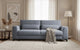 Canapea Extensibilă 3 locuri TIVOLI, cu ladă depozitare, 240x105x95 cm Albastru-Mystery Prestige Home