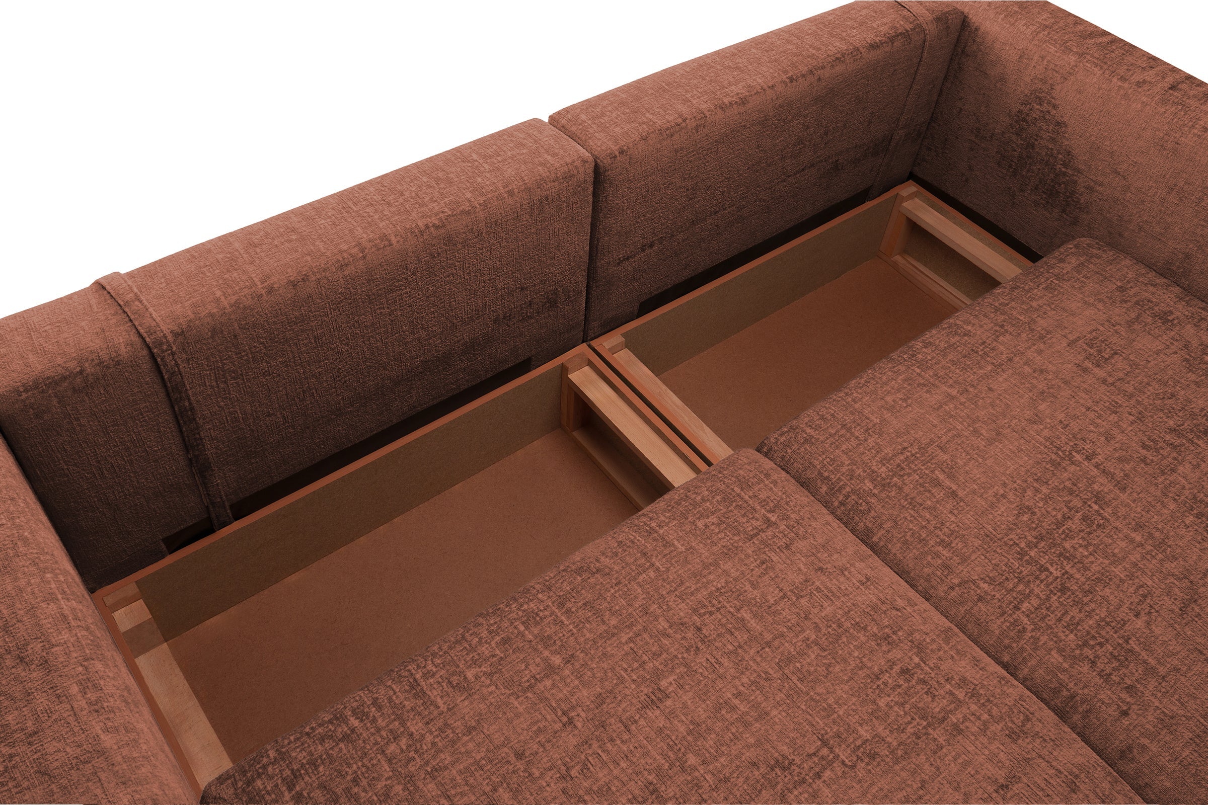 Canapea Extensibilă 5 locuri ZANETTO, cu 3 lăzi depozitare, 340x103x70 cm Prestige Home