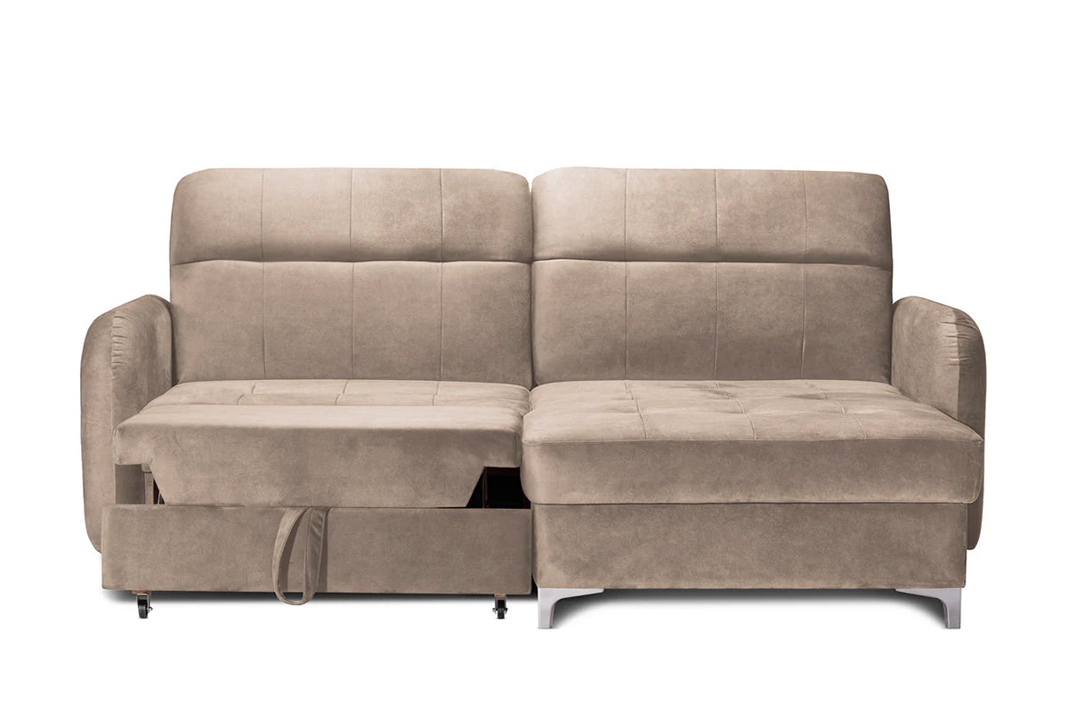 Colțar Extensibil STUDIO, cu lada depozitare, cu tetiere reglabile, 220 x 160 x 105 cm Prestige Home