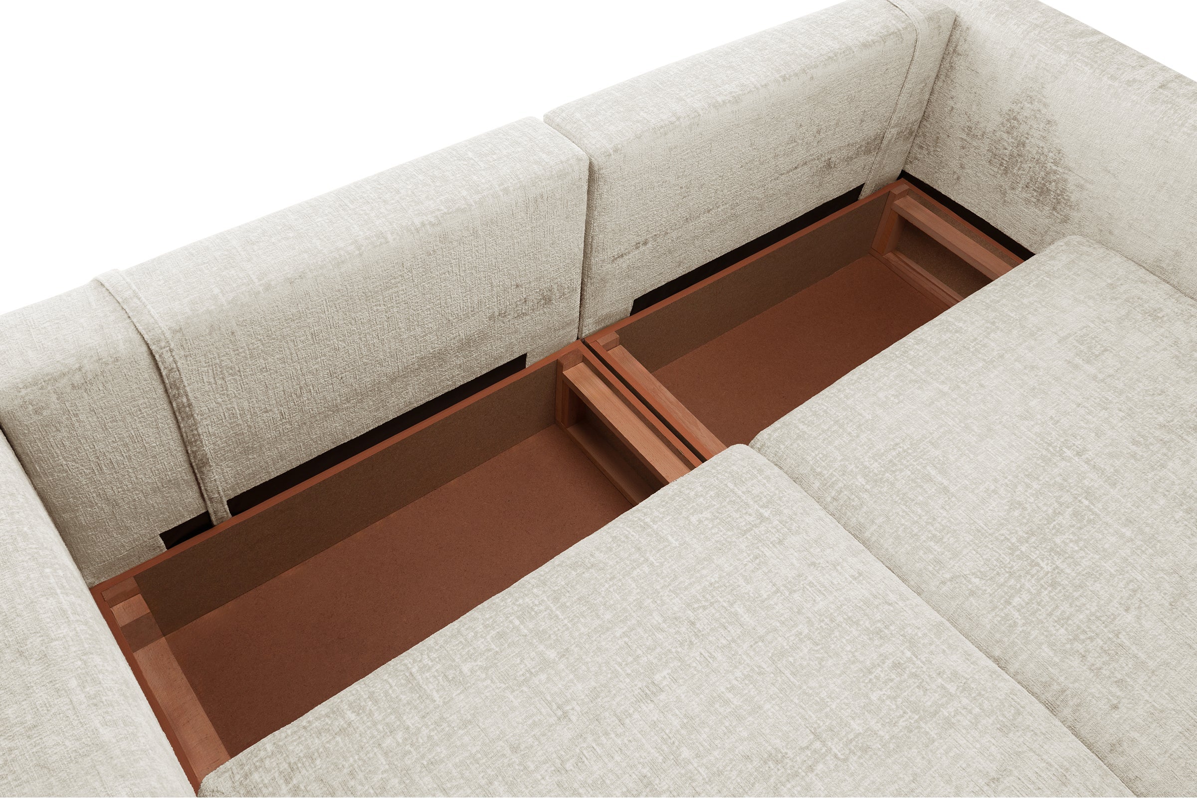 Canapea Extensibilă 5 locuri ZANETTO, cu 3 lăzi depozitare, 340x103x70 cm Prestige Home